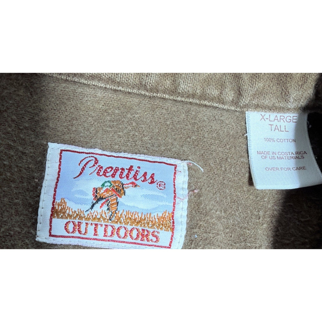 Vintage Prentiss Outdoors Heavyweight Mens X-Large Tall Flannel Shirt Hunting