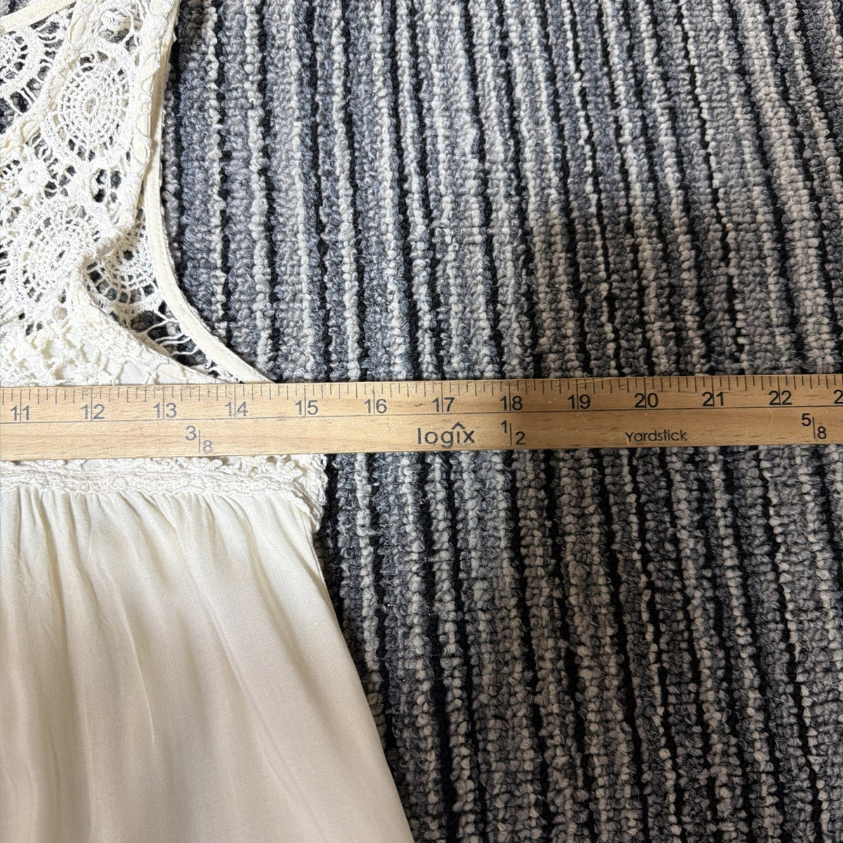 Sweet Journey Boutique Crotchet Lace Boho Tank Top Cream Size Small