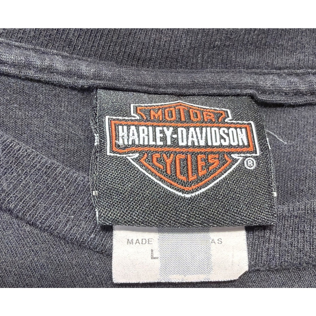 Harley-Davidson Bar & Shield Eagle Short Sleeve Shirt L Black Panama City FL