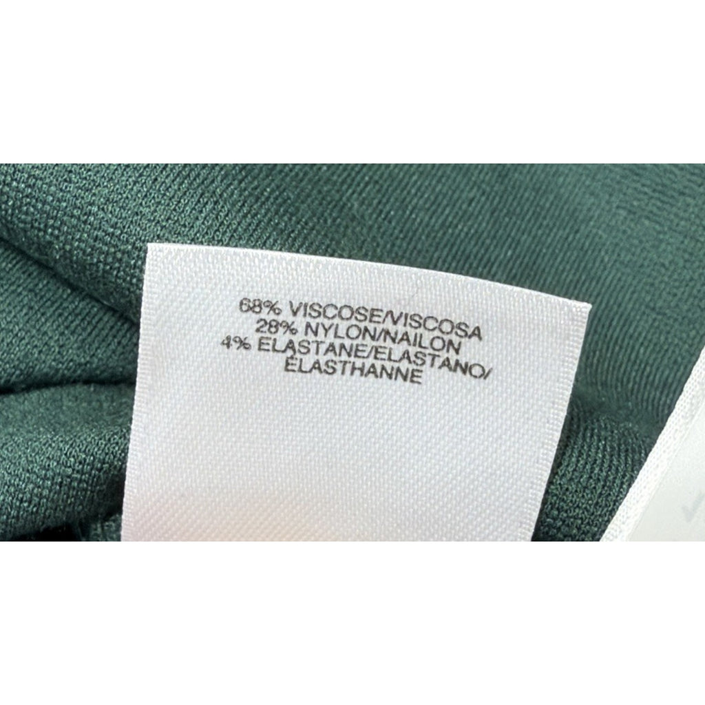 Anne Klein Womens L Green Knit Top NWT Boat Neck Long Sleeve Stretch Blouse