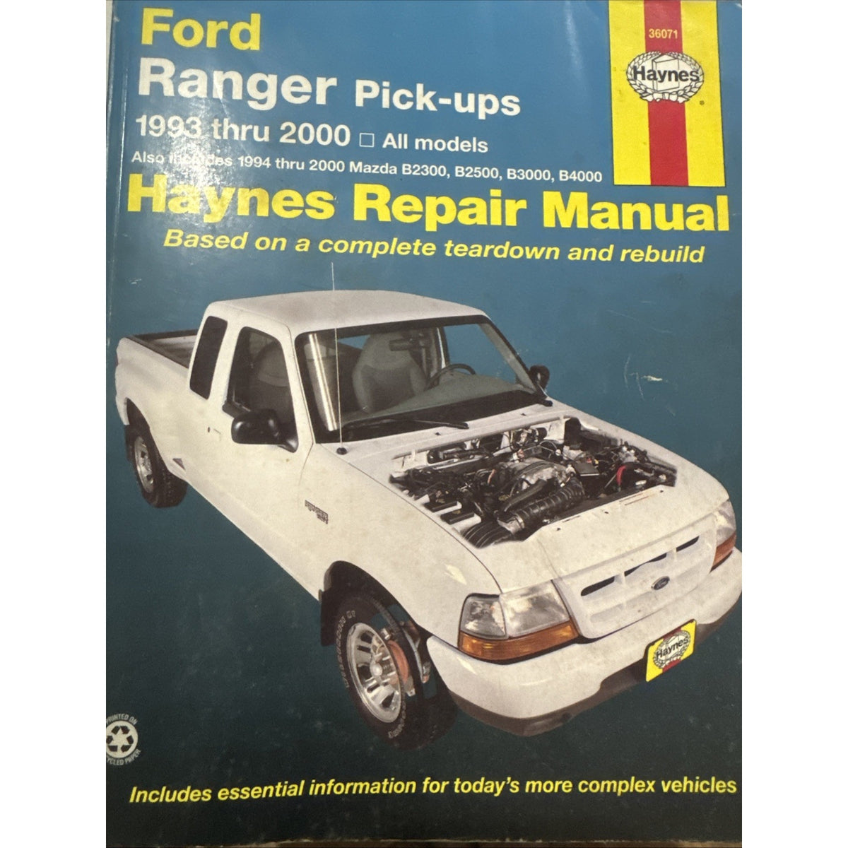 Ford Ranger Pick-Ups 1993 thru 2000 Haynes Repair Manual 36071