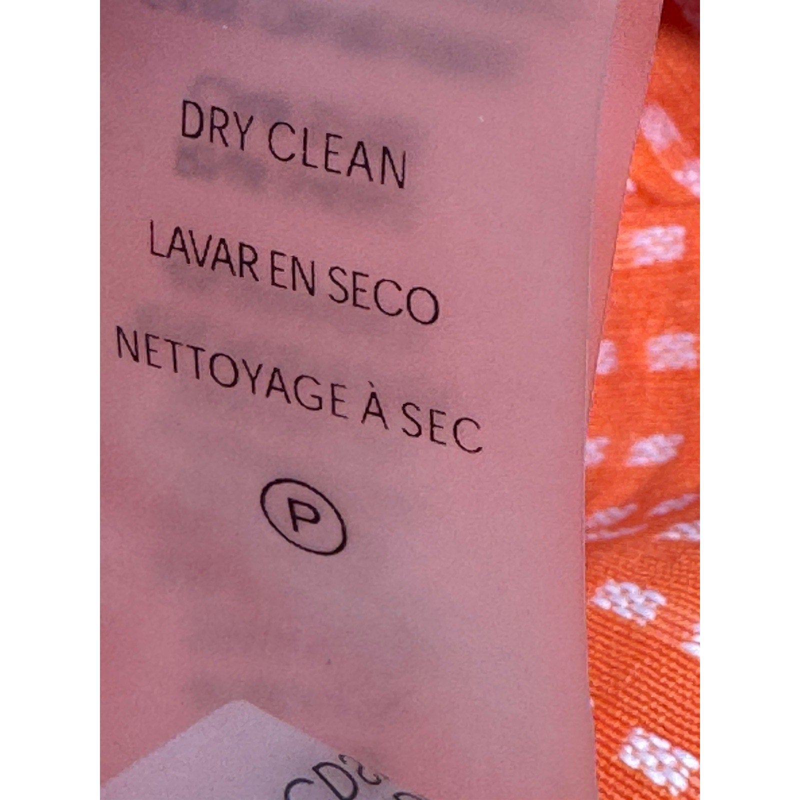 Calvin Klein Dress Orange Polka Dot Sheath Sleeveless Career Women’s Size 10