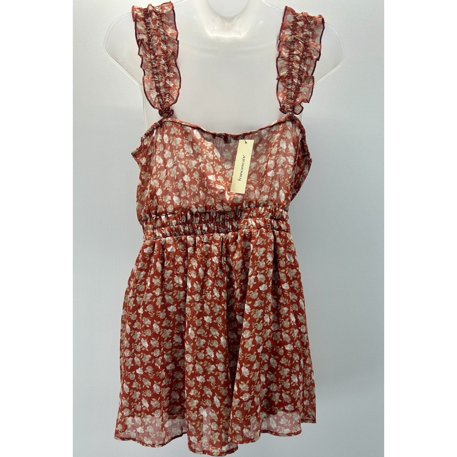Trixxi Floral V-Neck Romper Bell Sleeve Boho New With Tags Women Size XL.