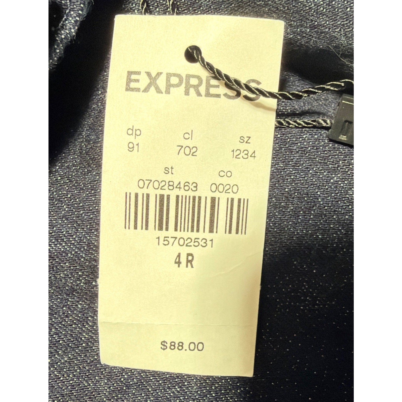 New Express Super High Waisted Exposed Zip Wide Leg Jeans Size 4 R