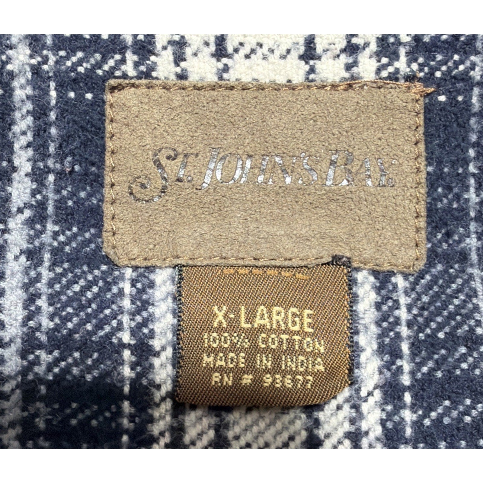 Vtg St. Johns Bay Men's XL Plaid Heavyweight Button Down Flannel Shirt Shacket