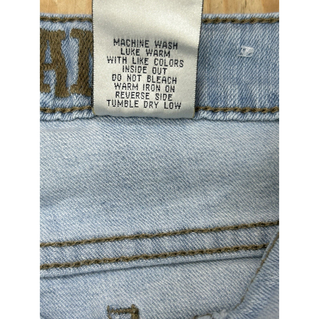 VIP Jeans Size 9/10 Womens Straight Distressed Stretch Mid Rise Blue Denim