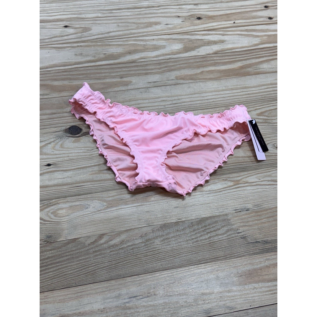 Victoria's Secret The Ruffle Cheeky Ruched Bikini Bottom Women’s Size Medium NWT