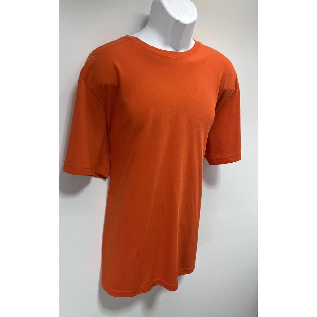 NIKE Mens Orange DRI FIT Crew Neck Short Sleeve Tee Shirt XXL