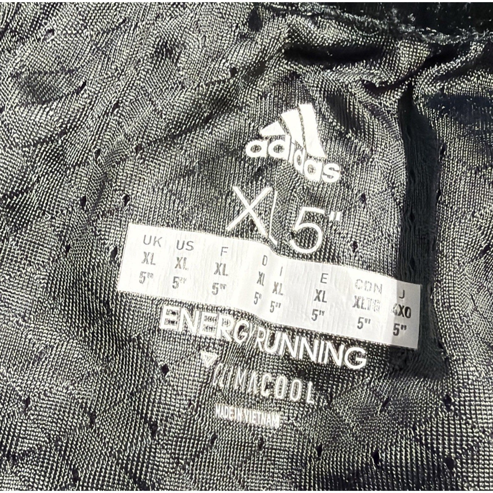 Mens Adidas Energy Running Shorts Black Climacool Size XL 5” Lined