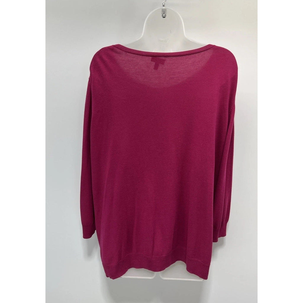 Women’s Talbots Magenta Long Sleeve Cardigan Size 3X