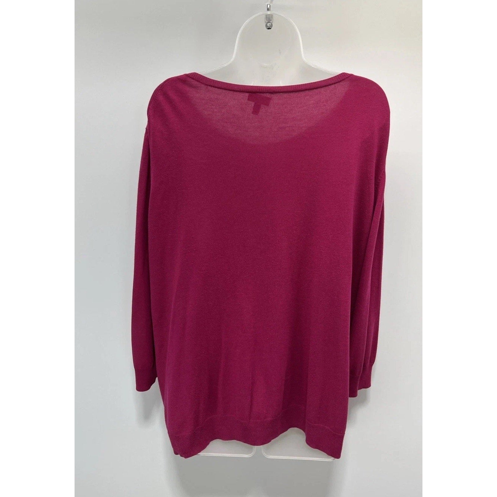 Women’s Talbots Magenta Long Sleeve Cardigan Size 3X
