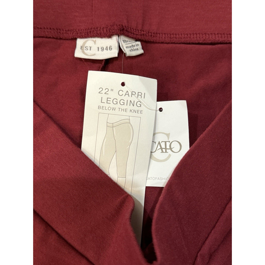Cato Leggings Shapewear 18/20 Women Soft Stretch Dark Red/maroon