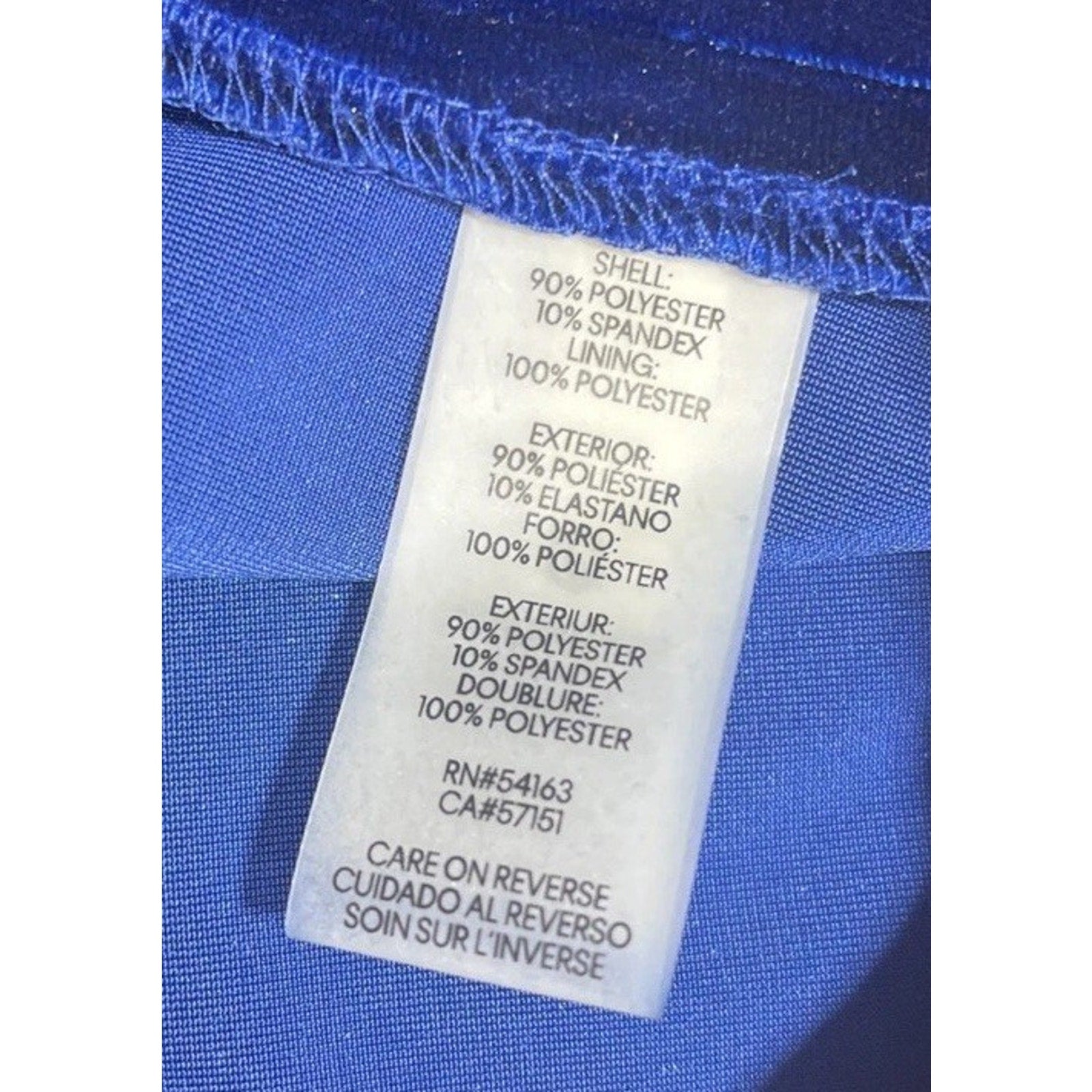 CALVIN KLEIN Royal Blue Velvet Dress Size 4