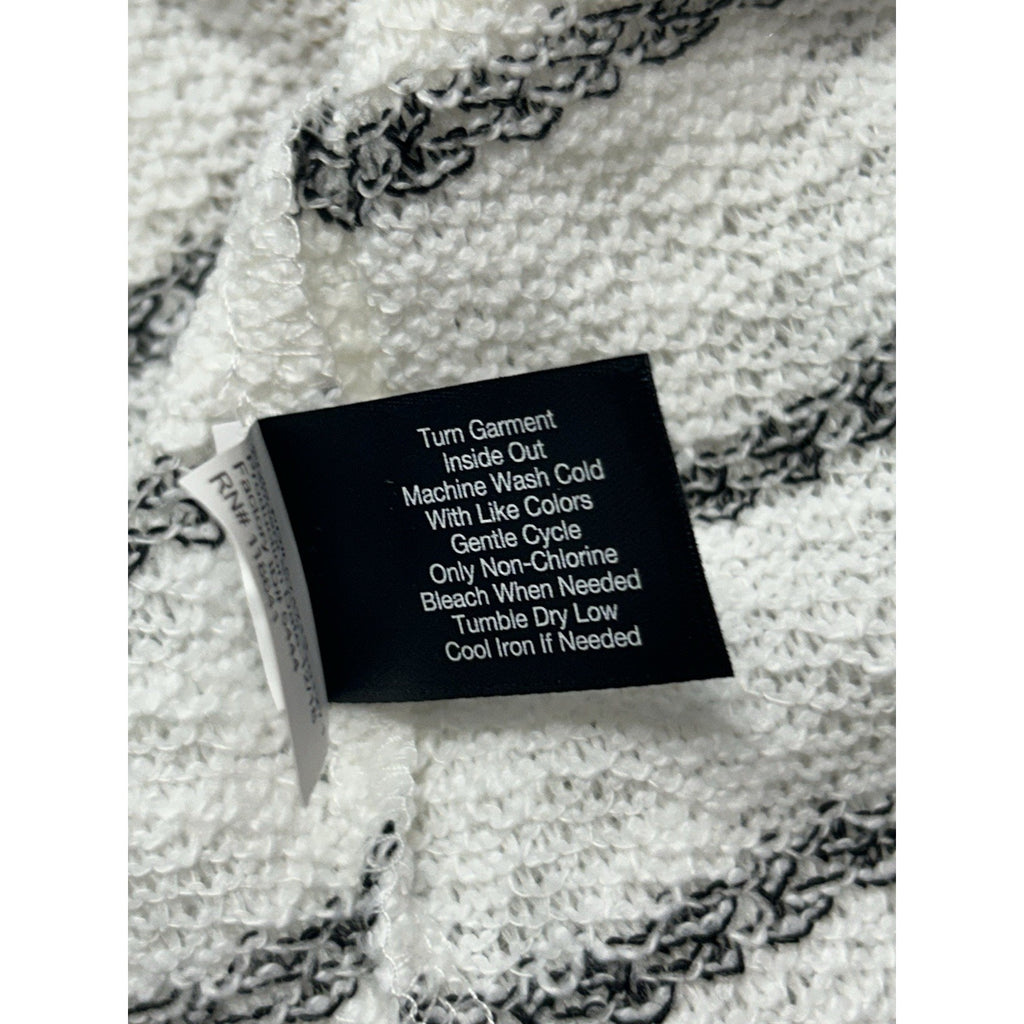 NWT Lane Bryant Open Front Cardigan White And Black 22/24 Long Duster Sweater.