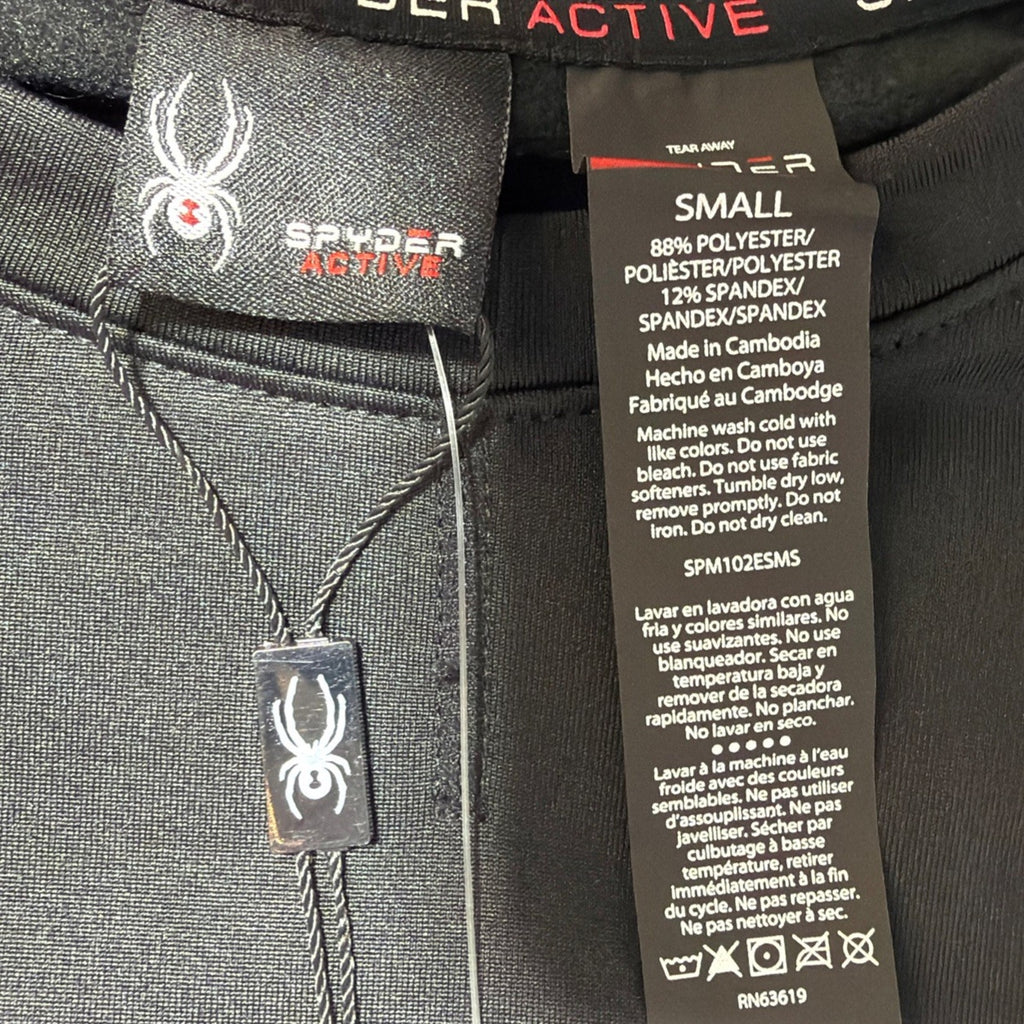 Spyder Active Pro Web Men’s Compression Shirt Black Red Size Small NWT Msrp 78$
