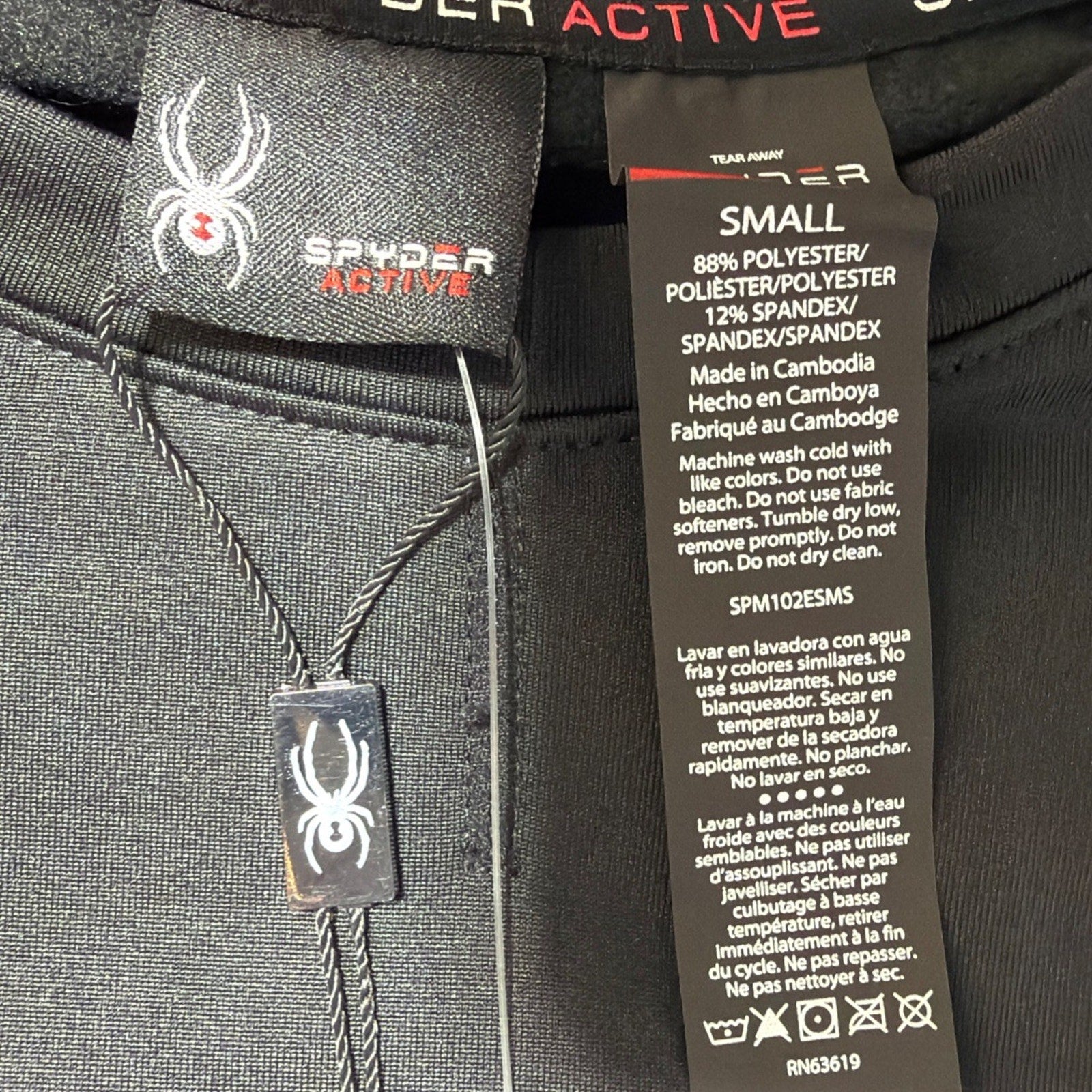 Spyder Active Pro Web Men’s Compression Shirt Black Red Size Small NWT Msrp 78$