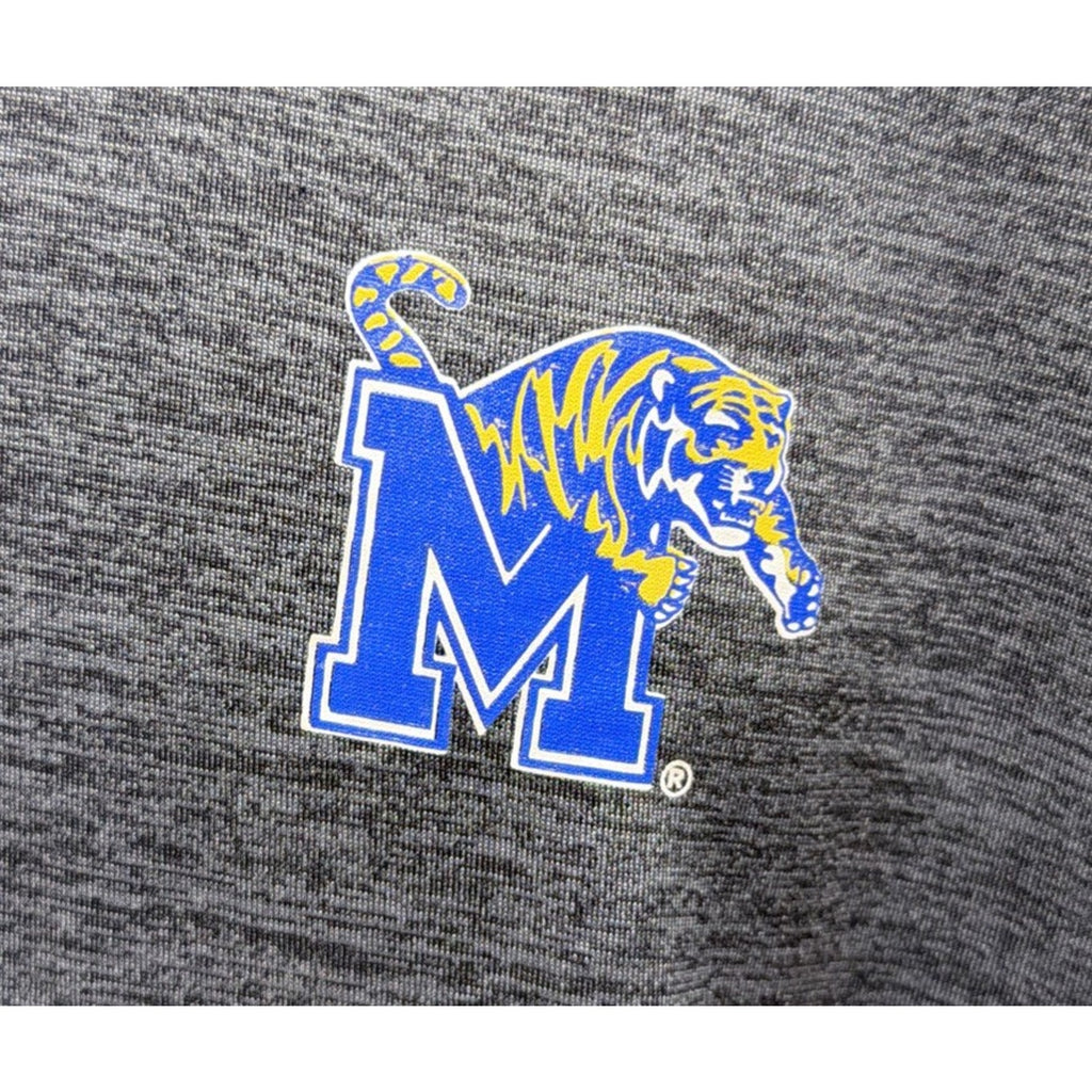 Colosseum Men’s Memphis Tigers Heather Gray Logo Dri-fit 1/4 Zip Pullover Sz XL