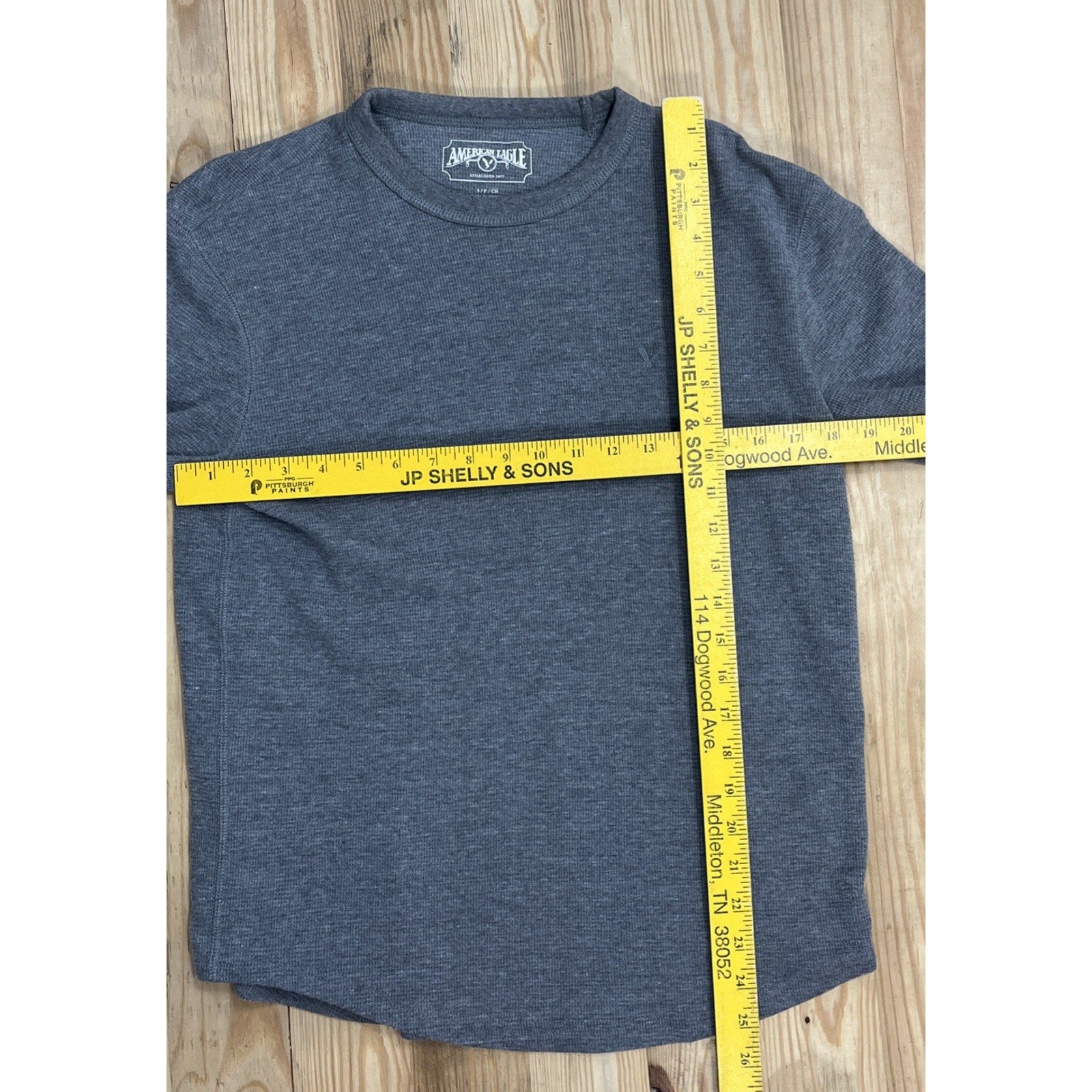 American Eagle Mens Crew Neck Long Sleeve Sweater Gray Size S Small