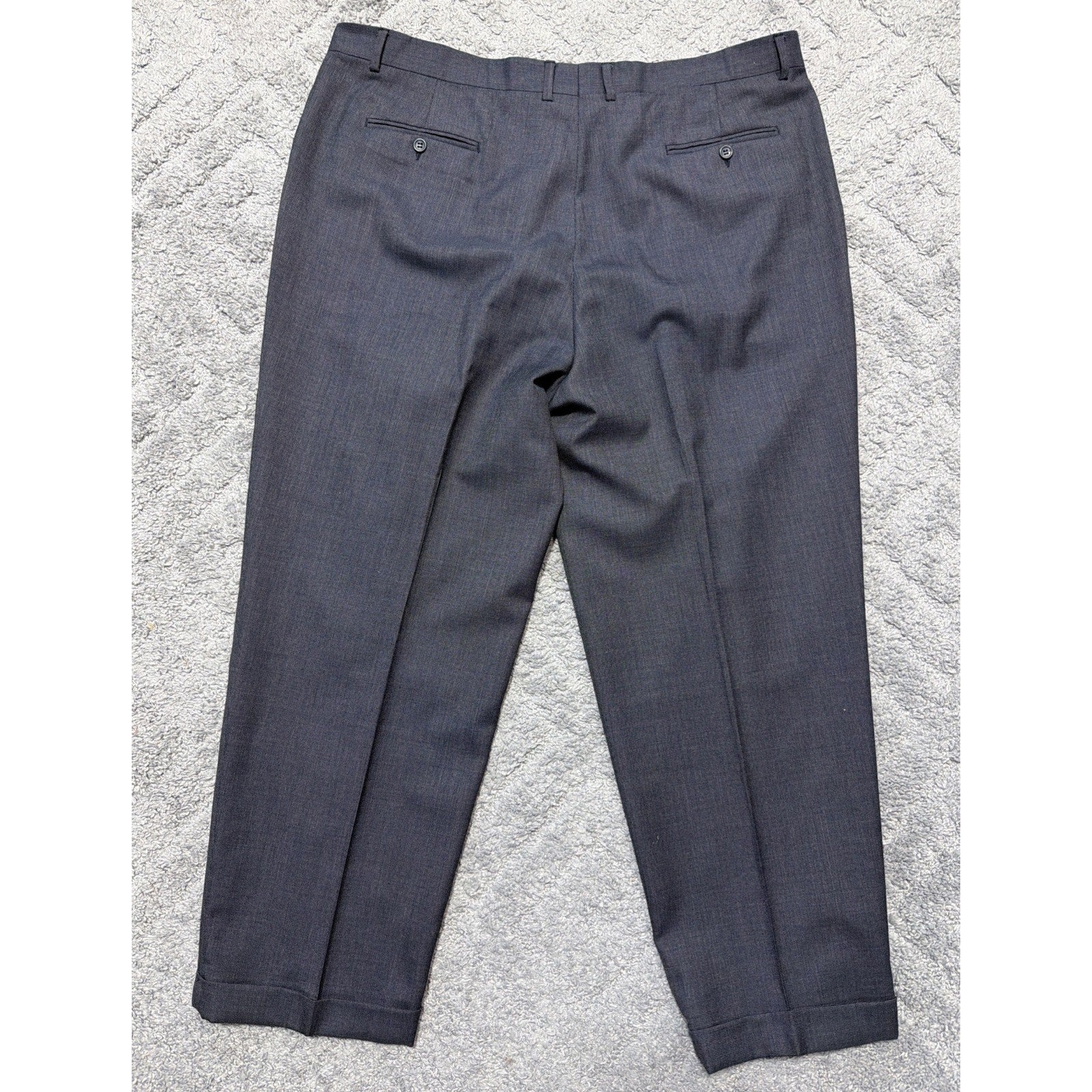 Joseph & Feiss Pants Mens 46 Trio Wool Dress Suit Business Formal Pleated Gray
