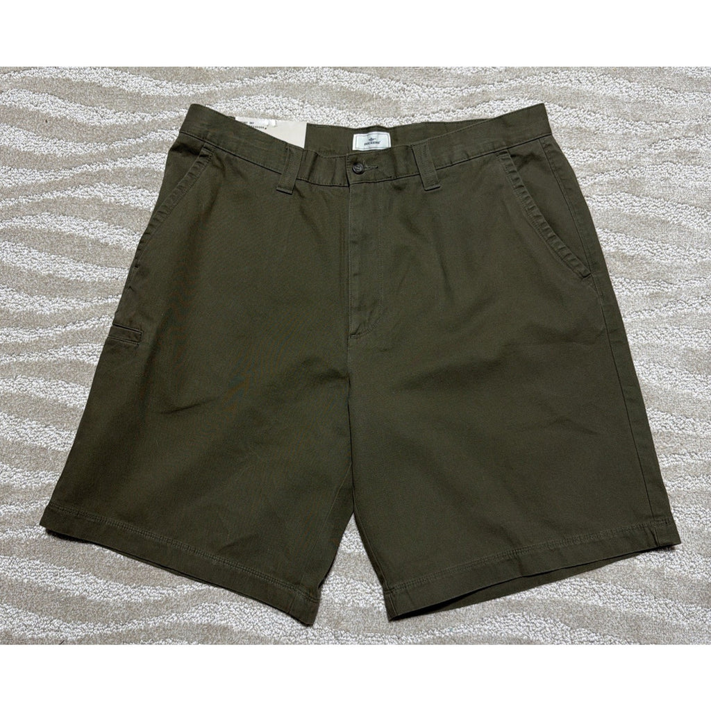 Dockers Men’s Shorts W36 Olive Green Relaxed Fit Flat Front 9.5” Inseam NWT