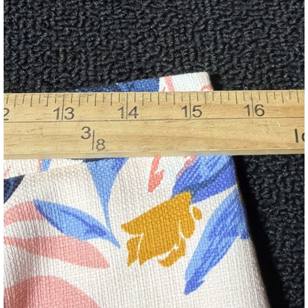 J.Crew Factory Floral Faux Wrap Skirt Womens 4 Blue Pink Cotton Lined Spring