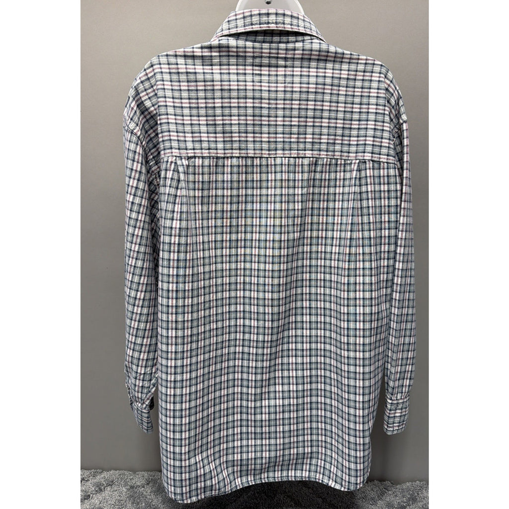 Vintage Kikomo Womens Button Down Shirt size 18W Striped Western Boho Country