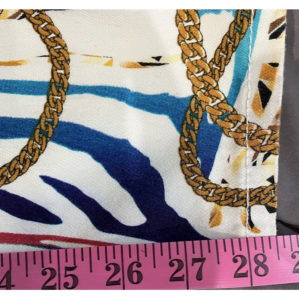 Nicki Minaj Womens 5/6 Zebra Gold Chain Pants Multicolor Stretch Wearable Art