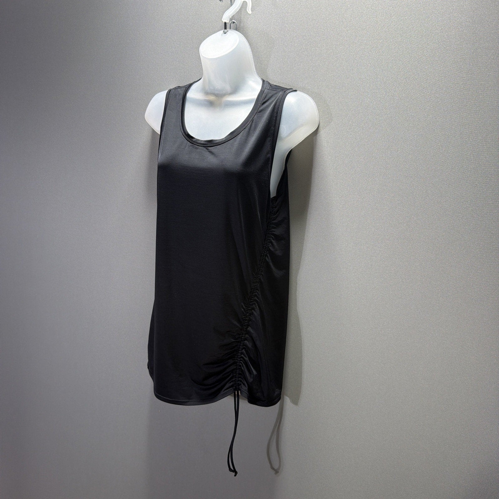 Athleta Ruched Tank Black Athleisure Athletic Size Medium Stretch