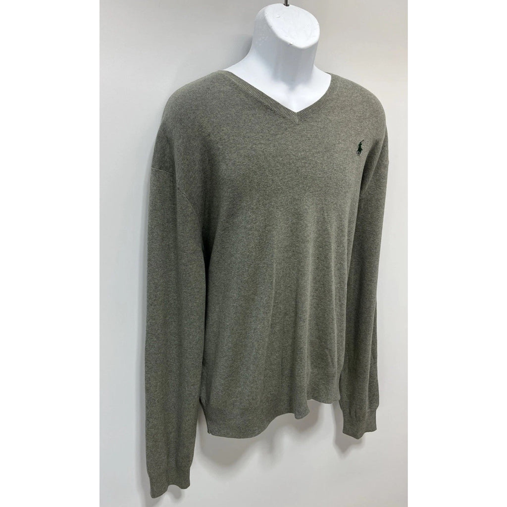 Polo Ralph Lauren Sweater V-Neck Long Sleeve Pima Cotton Green Men’s XXL