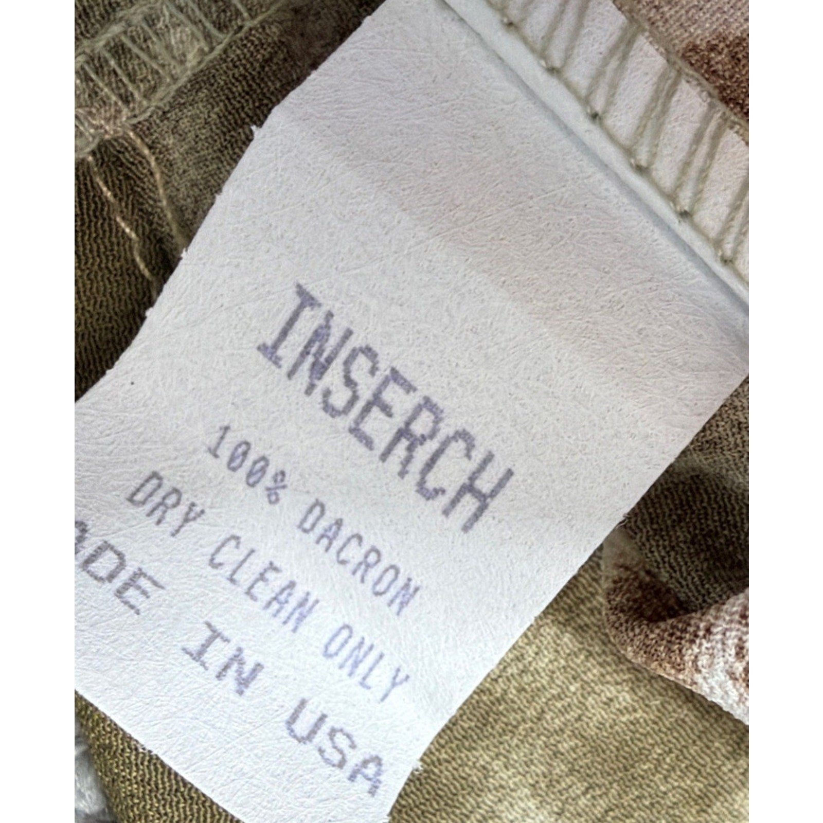 Vintage Inserch Limited Edition Men’s L Button Up Shirt Made USA 100% Dacron NWT
