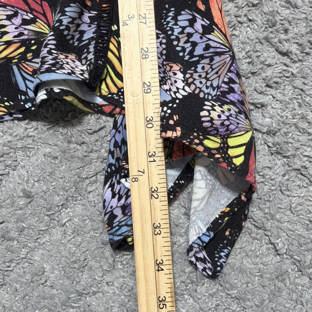 Art Class Girls Colorful Vibrant Butterfly Cold Shoulder Dress Size L 10-12