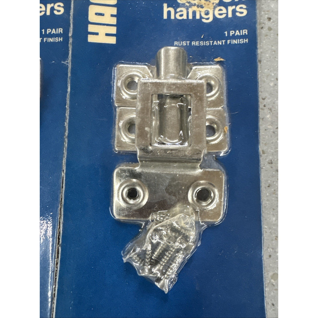 Hager Screen Hangers 2 Sets Wrought Steel Made In St. Louis MO Vintage