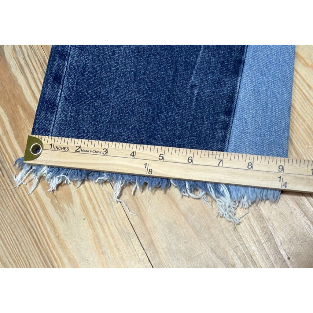 Anthropologie Jeans 27 Womens Pilcro Two Toned Crop Flare Leg Measure 31x28