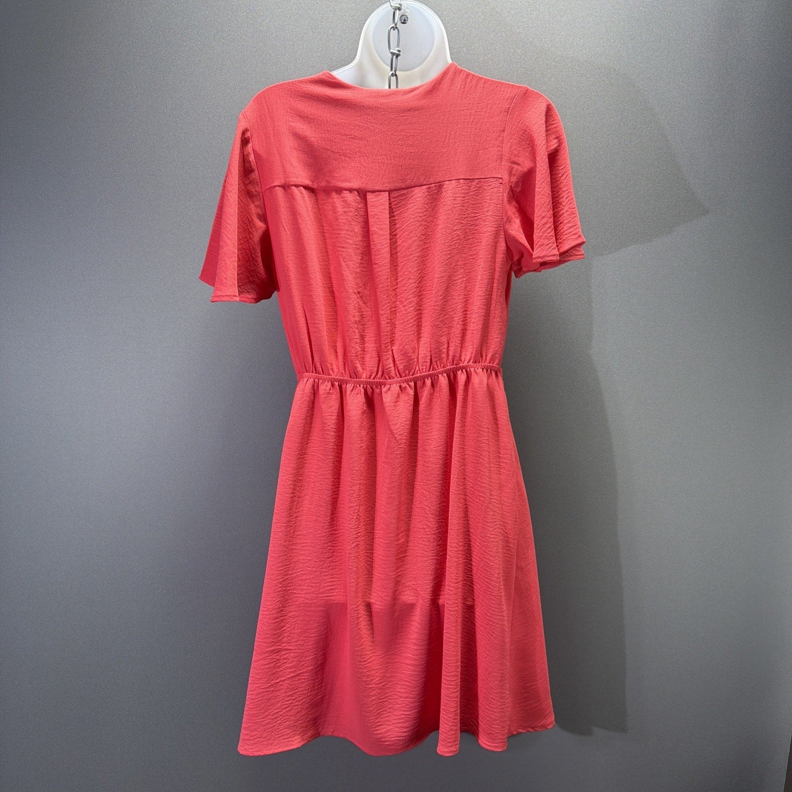 Monteau Los Angeles Women’s Coral Wrap Dress V-Neck, M NWT