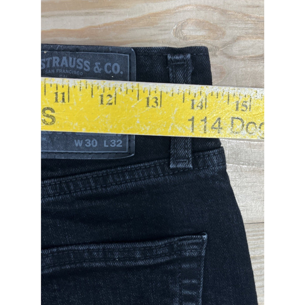 Levi's 512 Slim-Taper Stretch Fit Men's Size 30 x 32 Black Denim Jeans