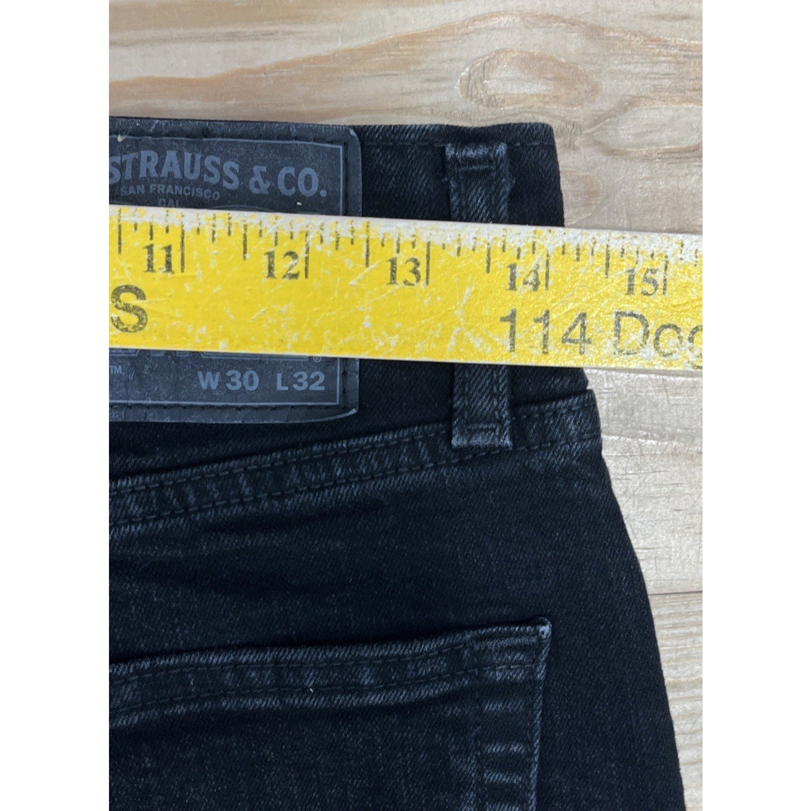 Levi's 512 Slim-Taper Stretch Fit Men's Size 30 x 32 Black Denim Jeans