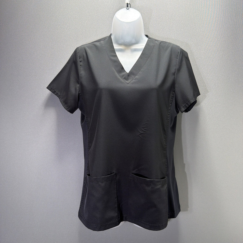 GT Performance Scrub Top Womens Solid Black Size Small Stretch