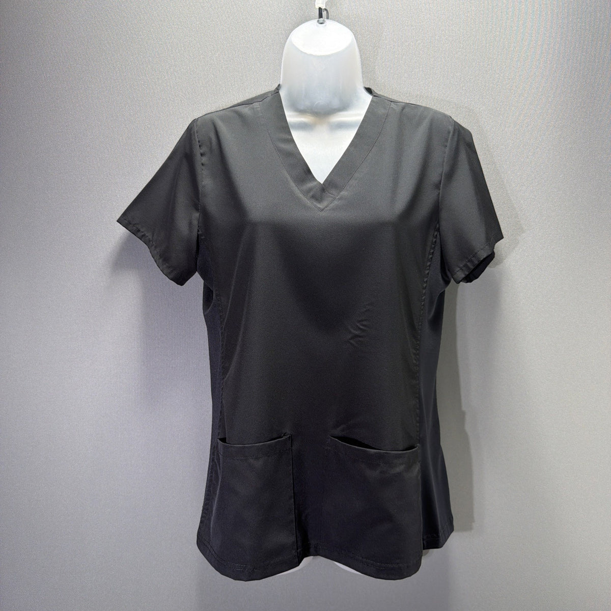 GT Performance Scrub Top Womens Solid Black Size Small Stretch