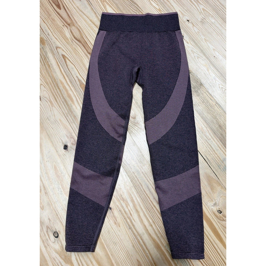 Victorias Secret M PINK Seamless Leggings Burgundy Athletic Workout Pants Flaw