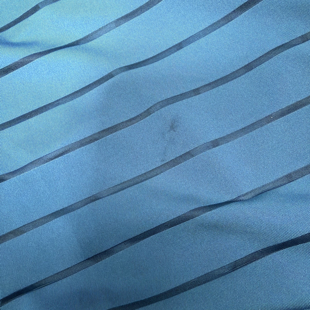 ZYIA Tank Sz Large Striped Teal Blue Green Mesh Lines Athletic Racerback Yoga