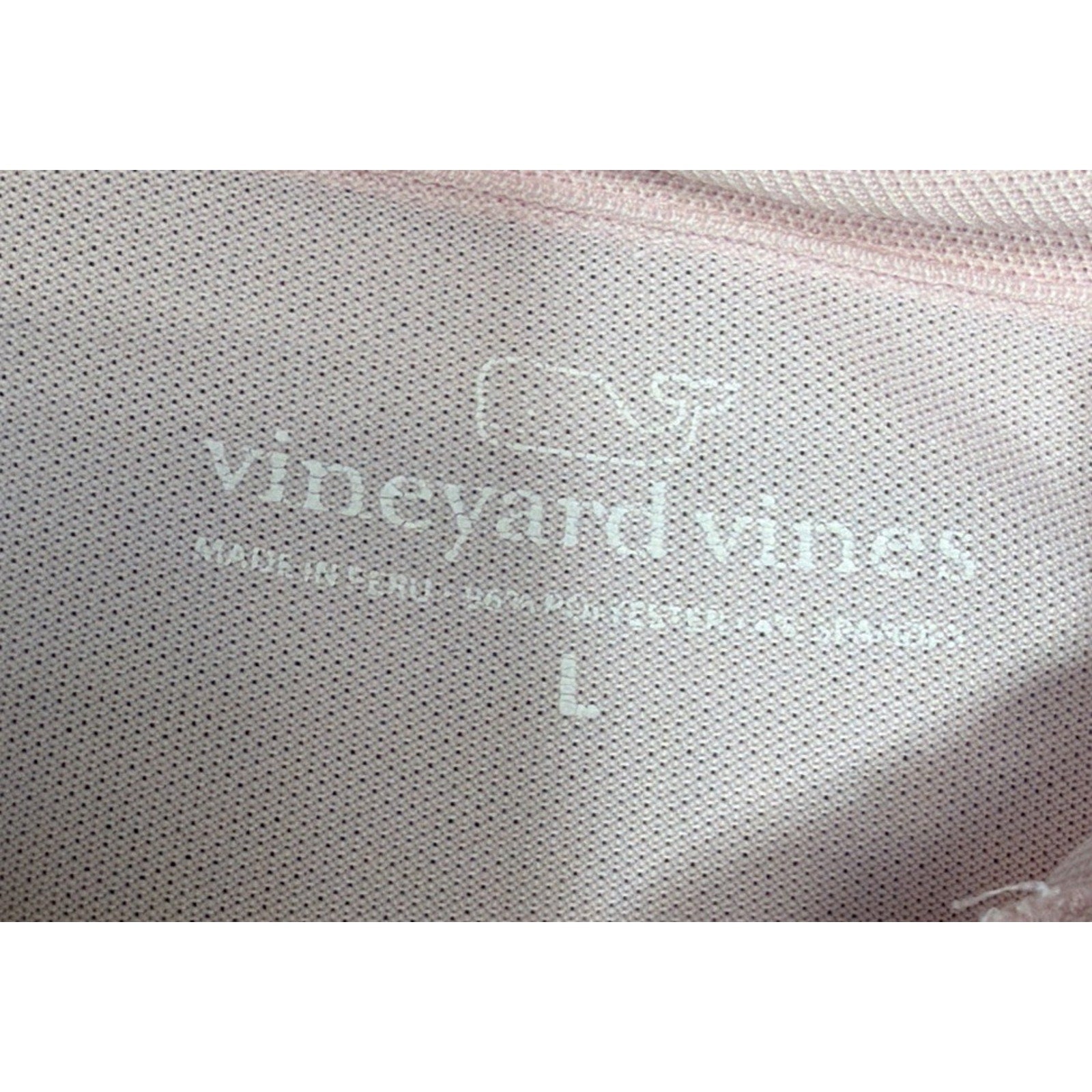 Vineyard Vines Shirt Mens Large Pastel Pink Short Sleeve Jersey Polo Whale