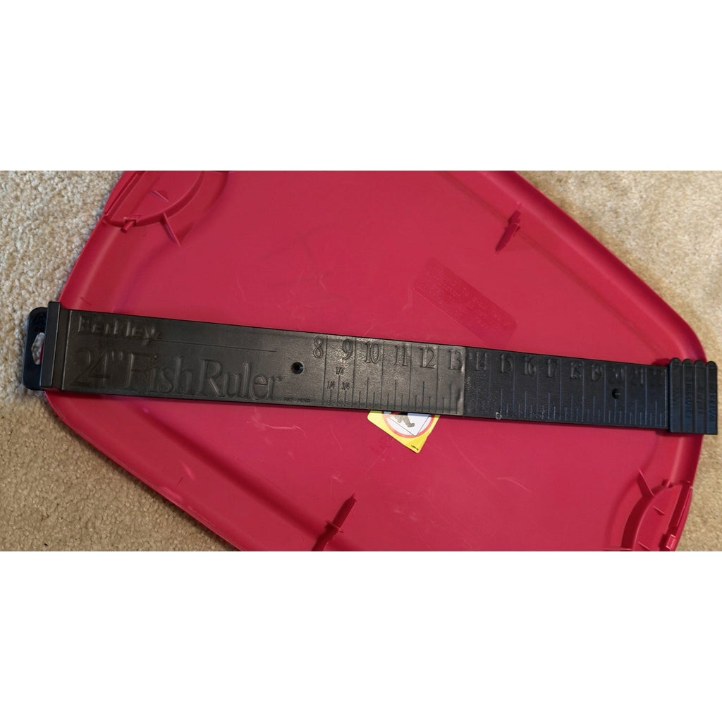 Berkley 24" Black Plastic Folding Fish Ruler Measure With Slides