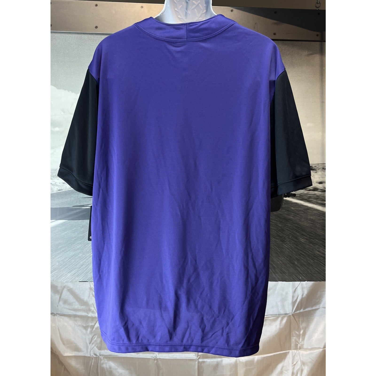 NWT WASHINGTON HUSKIES XL Purple Black NIKE Dri Fit College Football Jersey