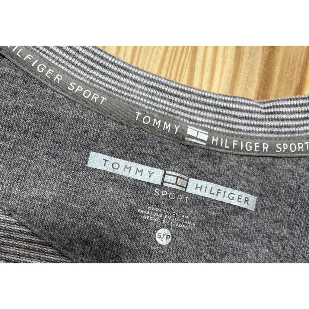 Tommy Hilfiger Sport Oversized Long Sleeve Gray Stripe Size Small