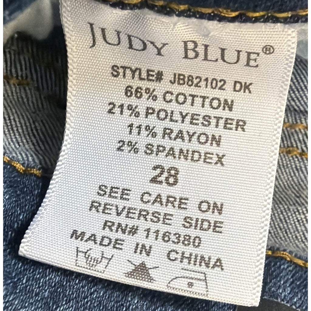 Judy Blue Jeans Womens 28 Relaxed Fit Stretch Denim Medium Wash Straight