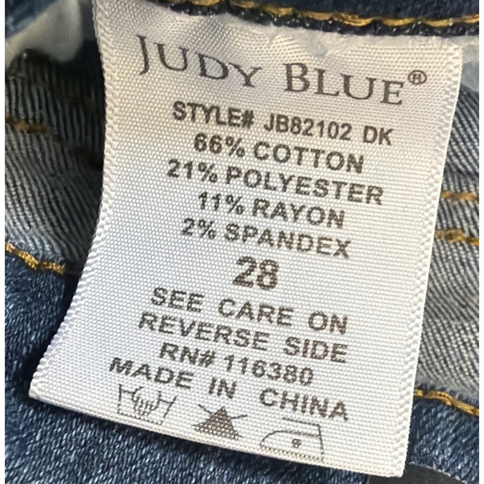 Judy Blue Jeans Womens 28 Relaxed Fit Stretch Denim Medium Wash Straight