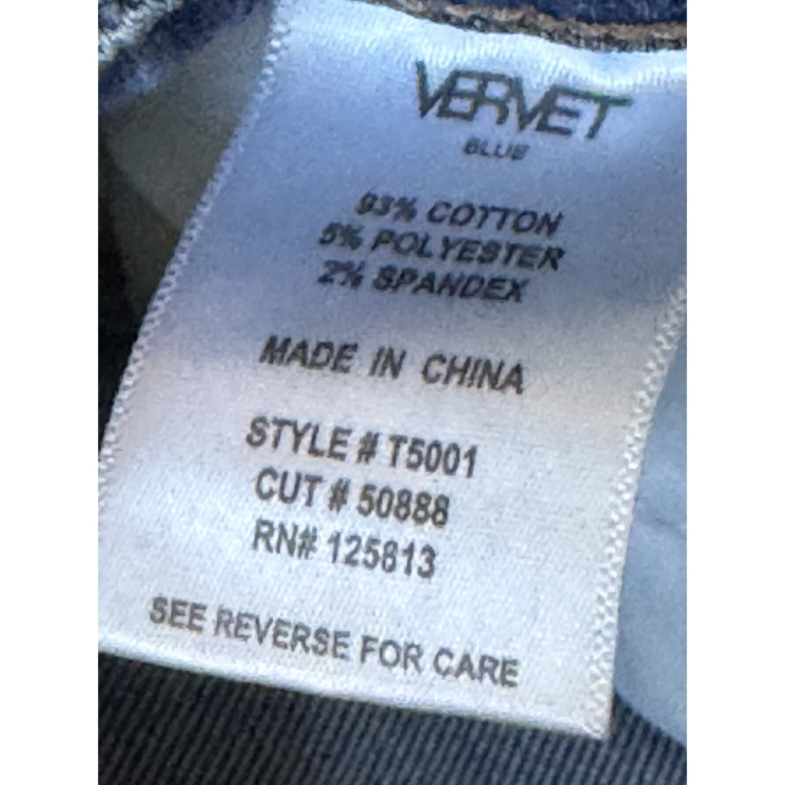 VERVET Jeans Womens 26 Distressed Skinny Straight Blue Denim Mid Rise Stretch