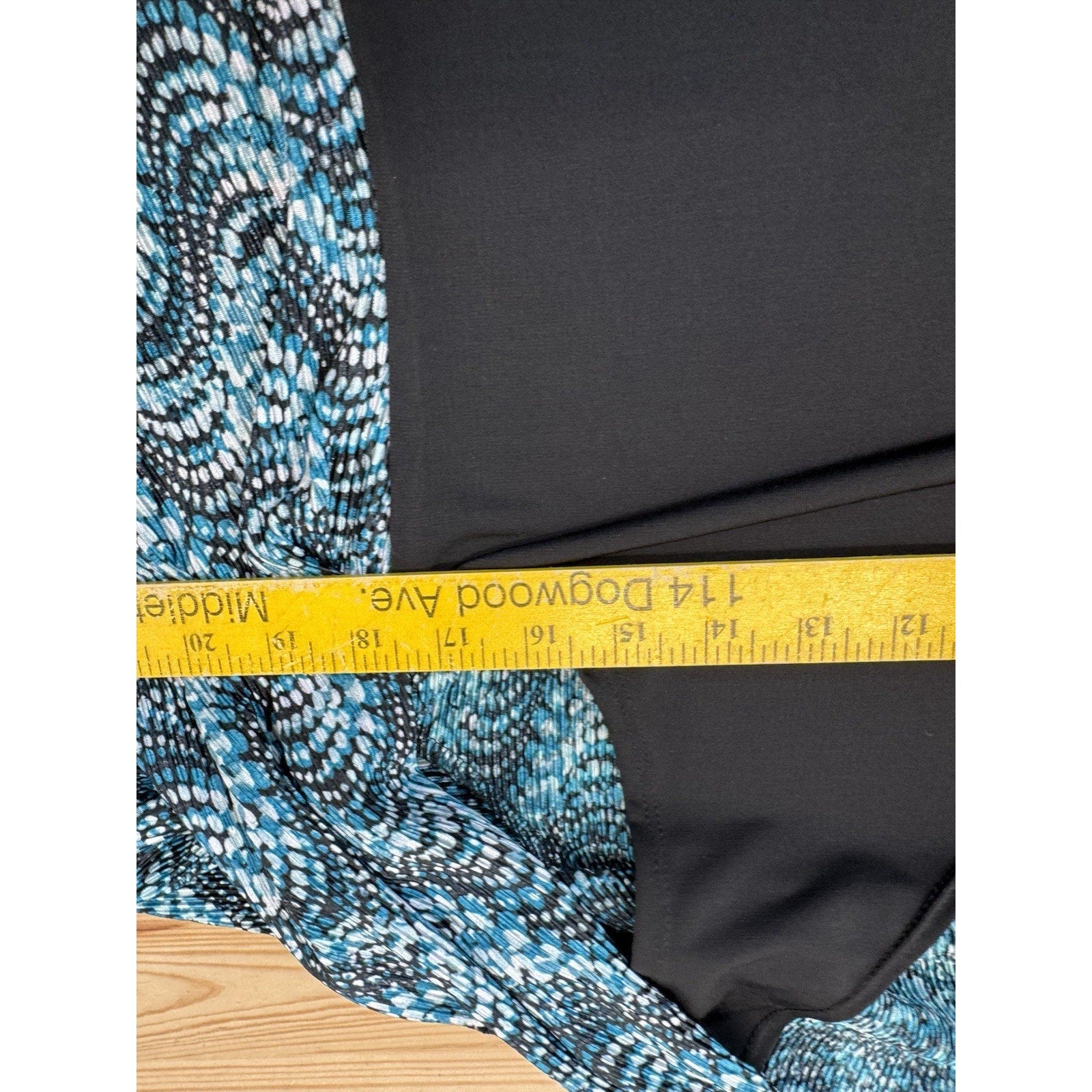 Notations Shirt Women’s Petite S Short Sleeve Layered Cardigan Tank Teal Black