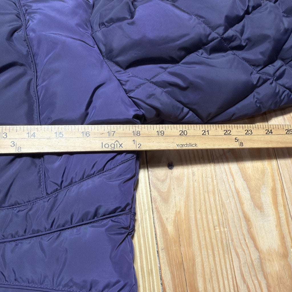 Larry Levine Puffer Jacket Duck Down Feather Filled Plum Purple Coat Size S