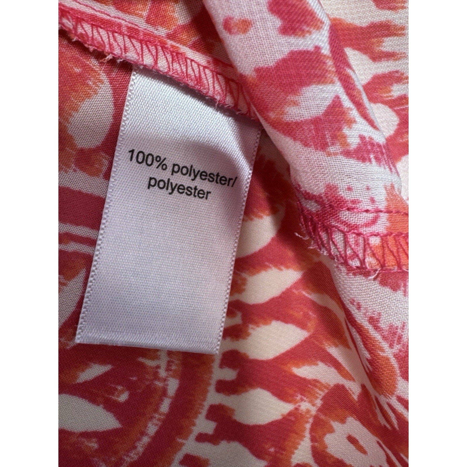Maurices Women’s Large Sleeveless Button Front Hi Low Tank Top Pink Orange New
